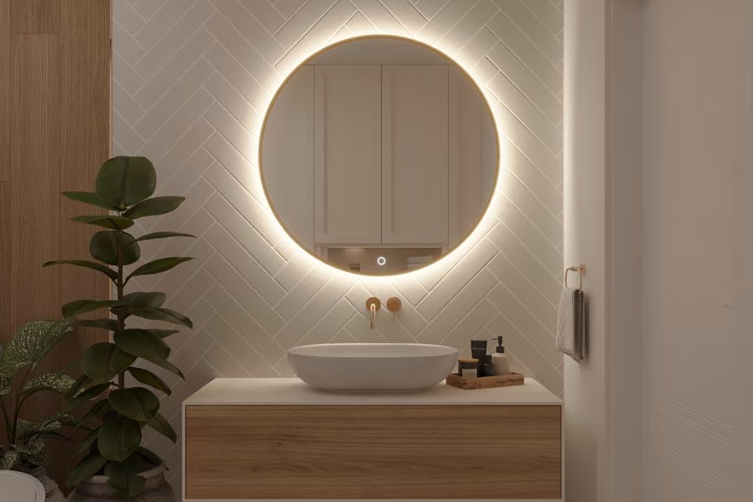  Mirrors with lighting