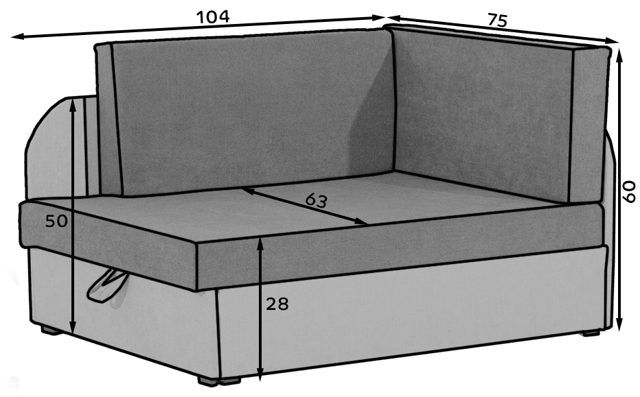 Canapea Rosa, Material Alova 79, Alova 10, Mobarta