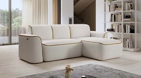 Discover a new dimension of comfort with the Ume corner sofa