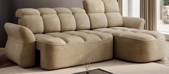 Modern Corner Sofas with Electric Seat Extension