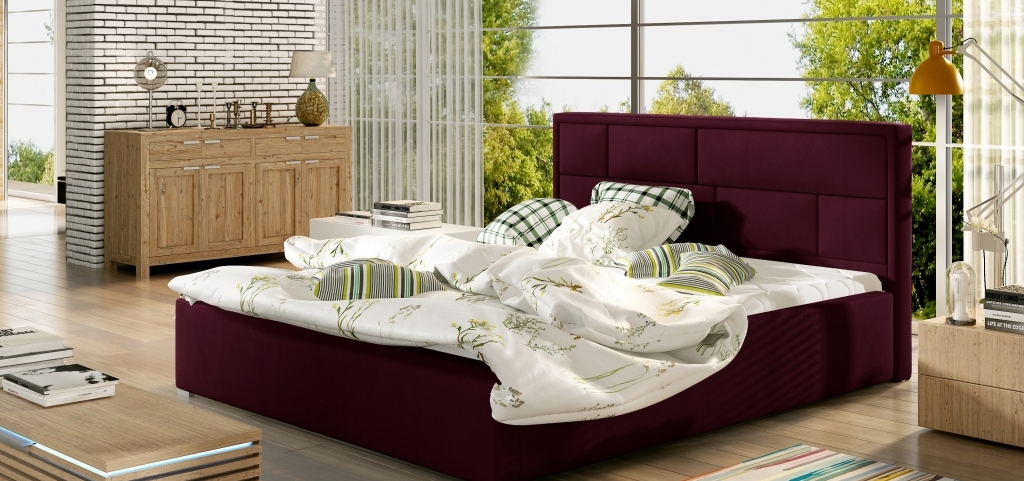 Latina Upholstered Bed With Container 200x200 cm