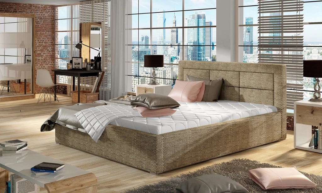 Rosano Upholstered Bed With Container 140x200 cm