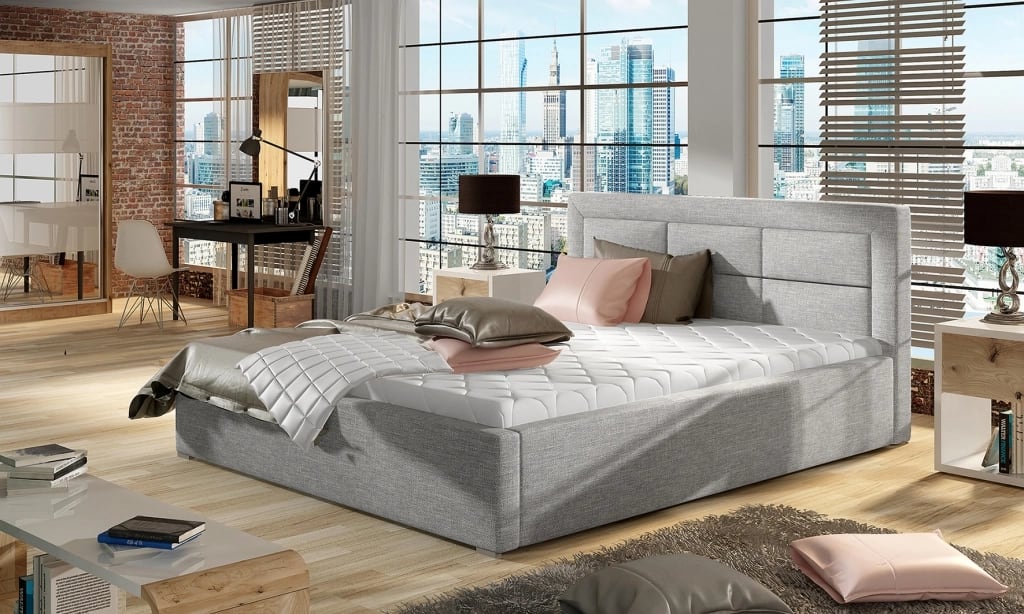 Rosano Upholstered Bed With Container 200x200 cm