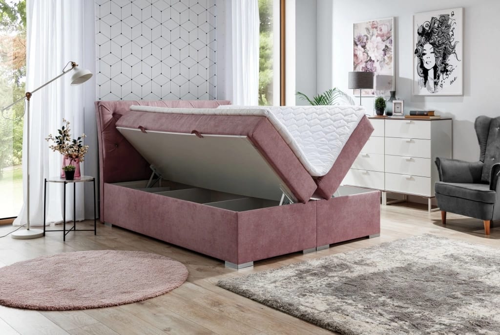 Balvin Continental Bed With Container 180x200cm