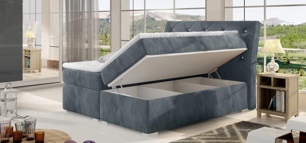 Balvin Continental Bed With Container 180x200cm