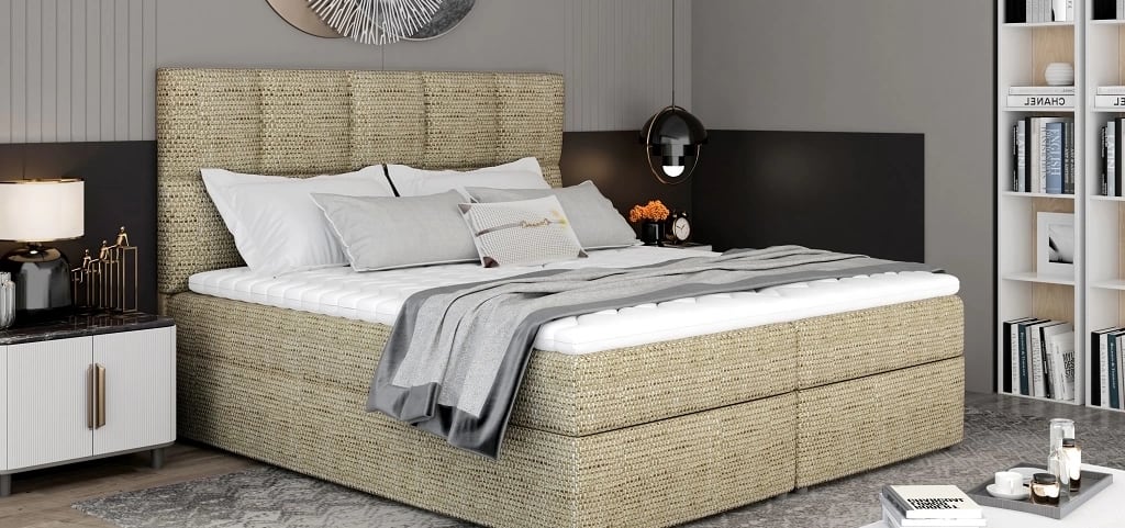 Glossy Continental Bed With Container 180x200cm