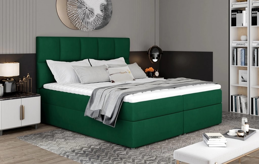 Glossy Continental Bed With Container 180x200cm