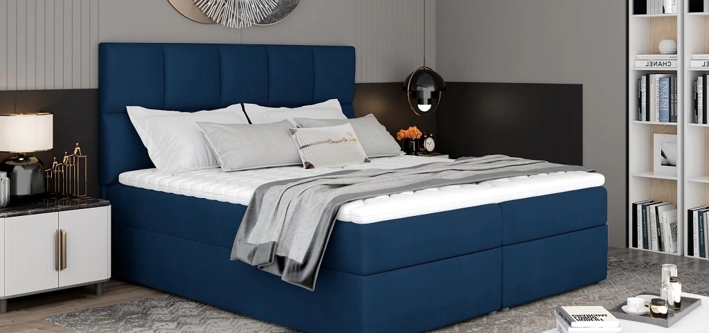 Glossy Continental Bed With Container 180x200cm