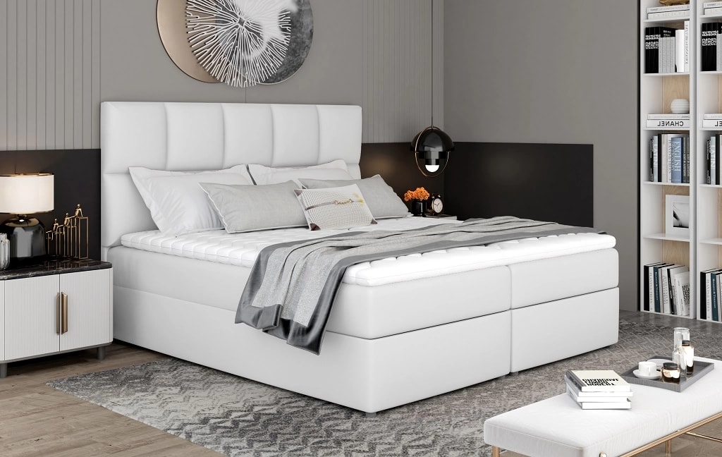 Glossy Continental Bed With Container 160x200cm