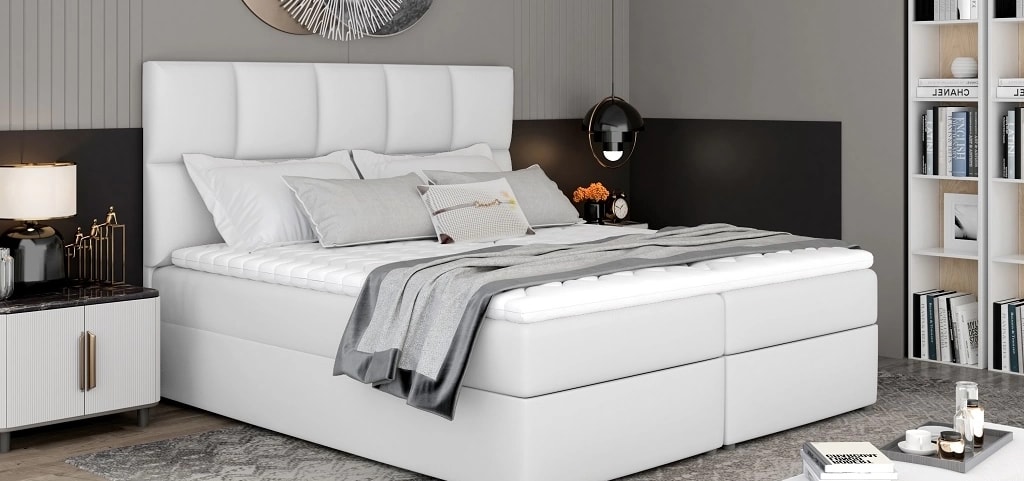 Glossy Continental Bed With Container 180x200cm