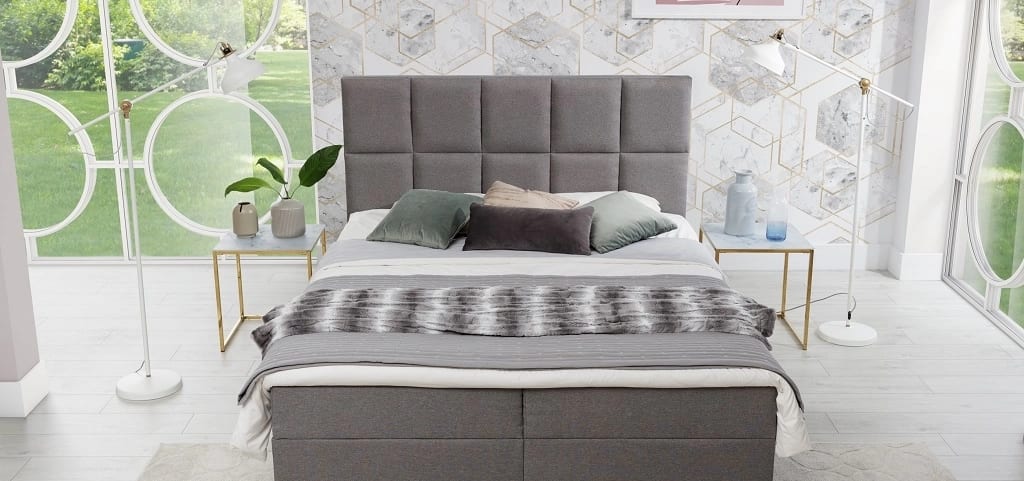 Glossy Continental Bed With Container 180x200cm