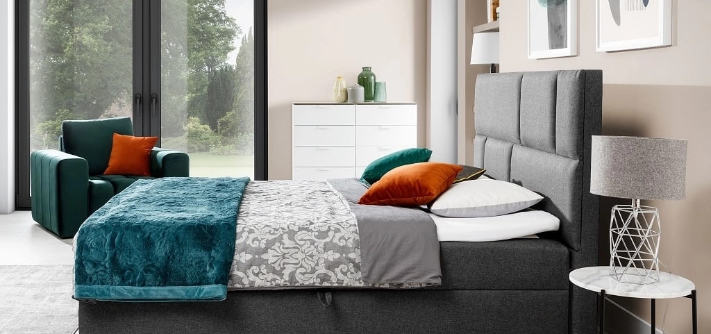 Florence Continental Bed With Container 180x200 cm