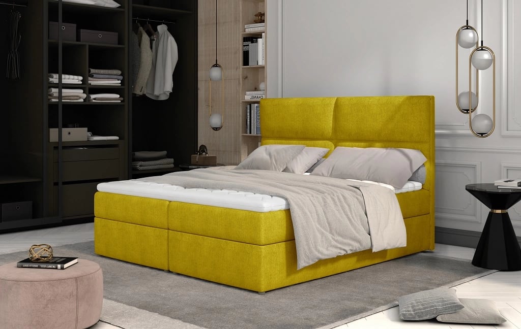 Amber Continental Bed With Container 160x200