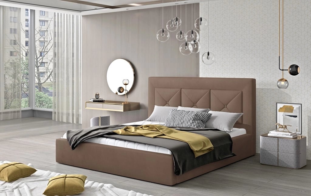 Cloe Upholstered Bed With Container 180x200