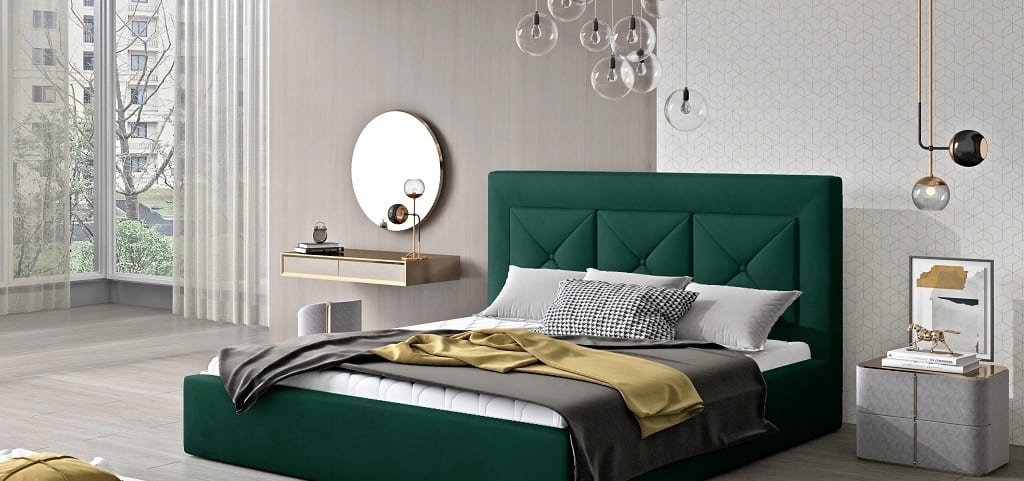 Cloe Upholstered Bed With Container 180x200