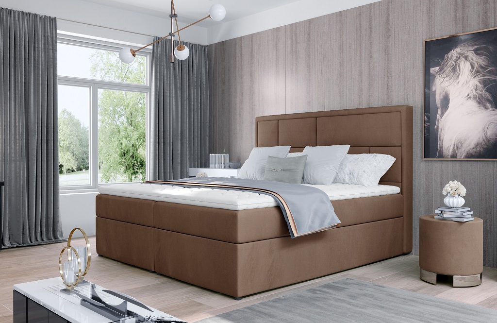 Meron Continental Bed With Container 160x200cm