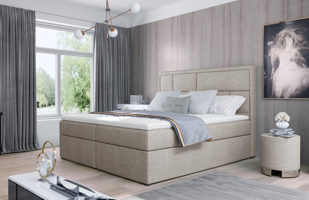 Meron Continental Bed With Container 140x200cm