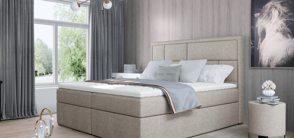 Meron Continental Bed With Container 140x200cm