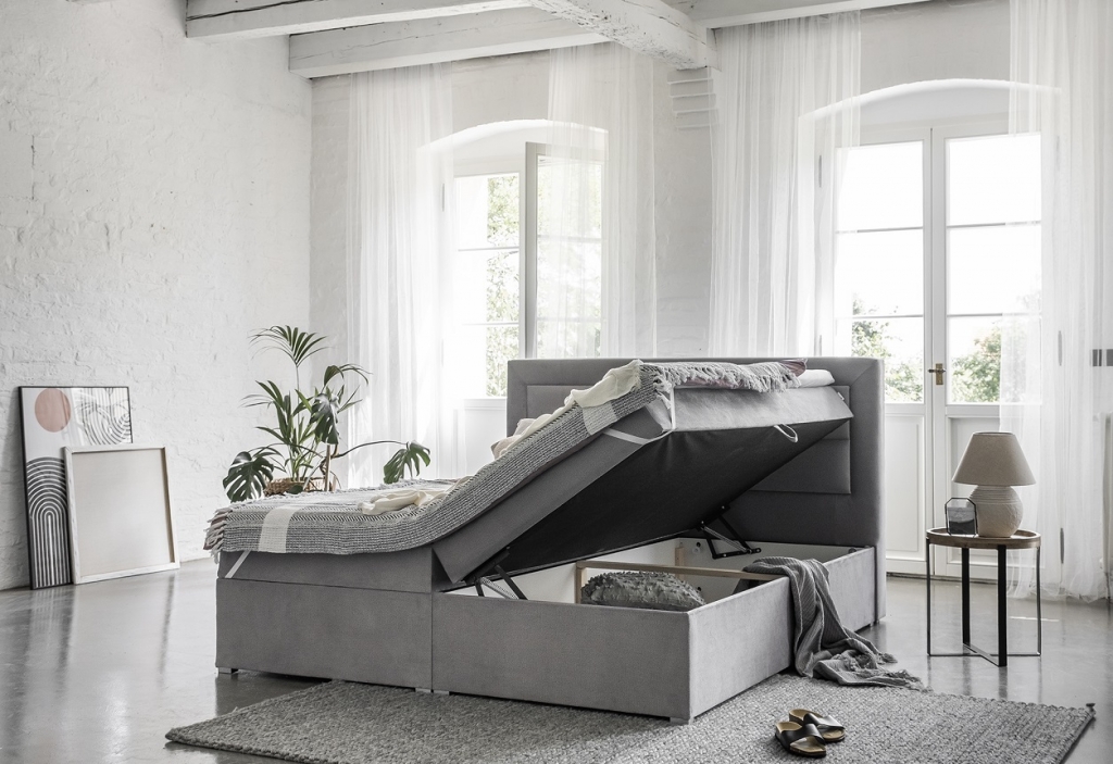 Vivre Continental Bed With Container 160x200cm