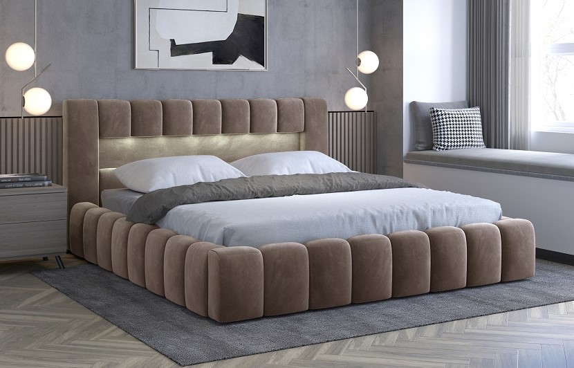 Lamica Upholstered Bed With Container 140x200