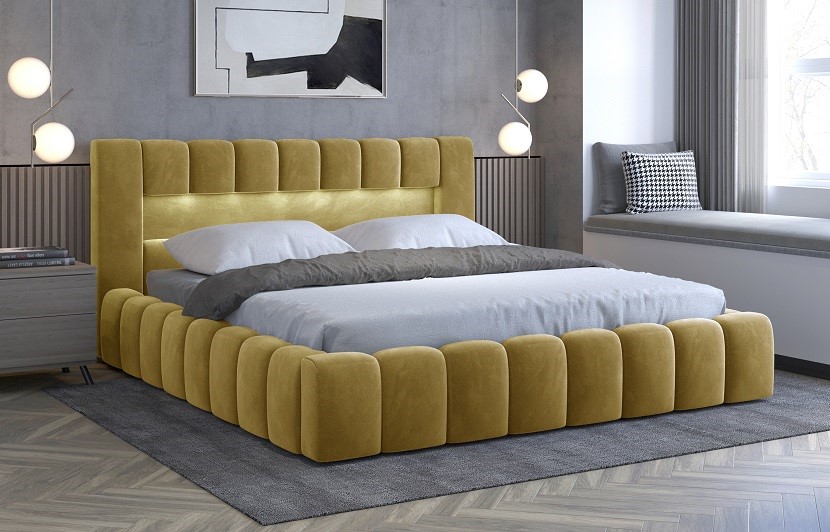 Lamica Upholstered Bed With Container 160x200
