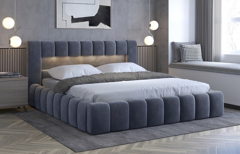 Lamica Upholstered Bed With Container 180x200