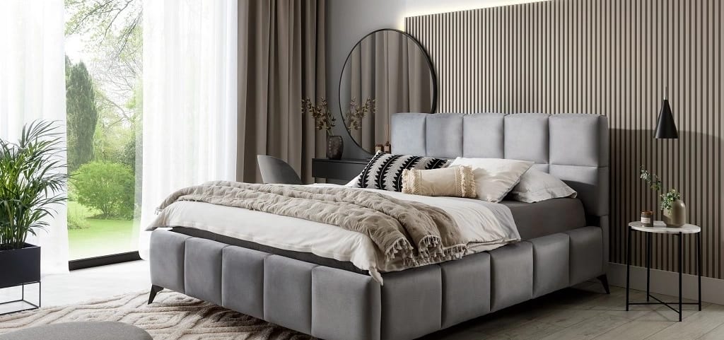 Mist Upholstered Bed With Container 140x200 cm