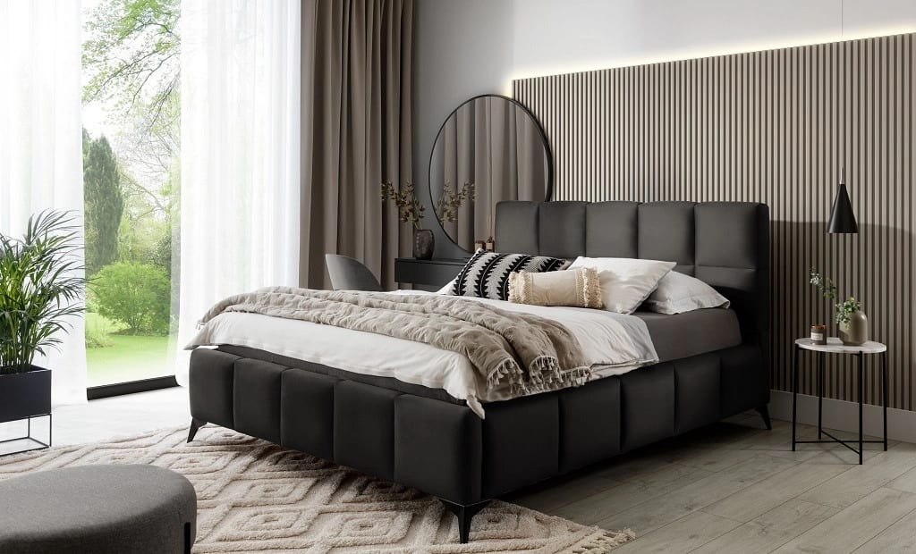 Mist Upholstered Bed With Container 140x200 cm