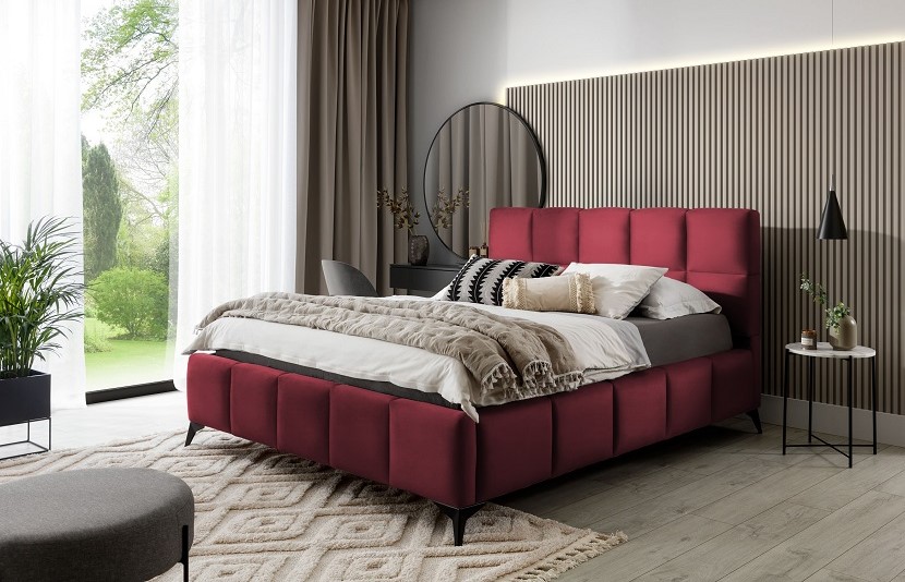 glans Acht vanavond Mist Upholstered Bed With Container 140x200 cm Poznaj pozostałe 504 Beds