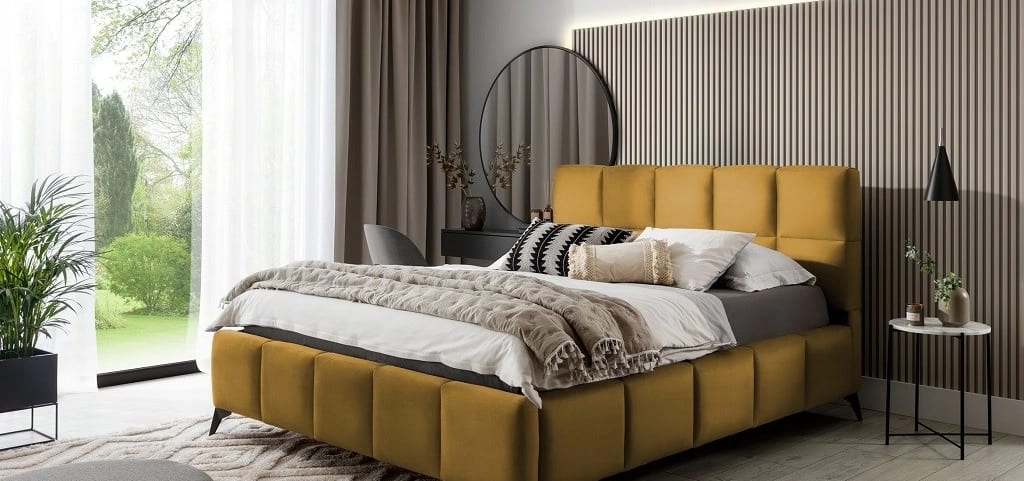 Mist Upholstered Bed With Container 140x200 cm