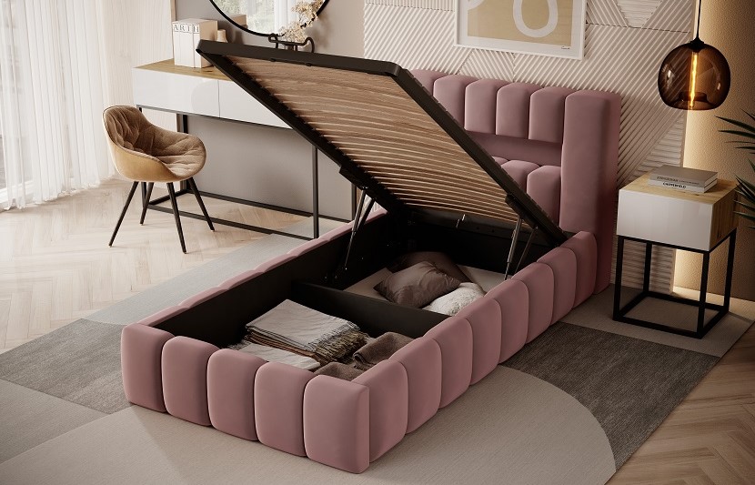 Lamica Upholstered Bed With Container 90x200