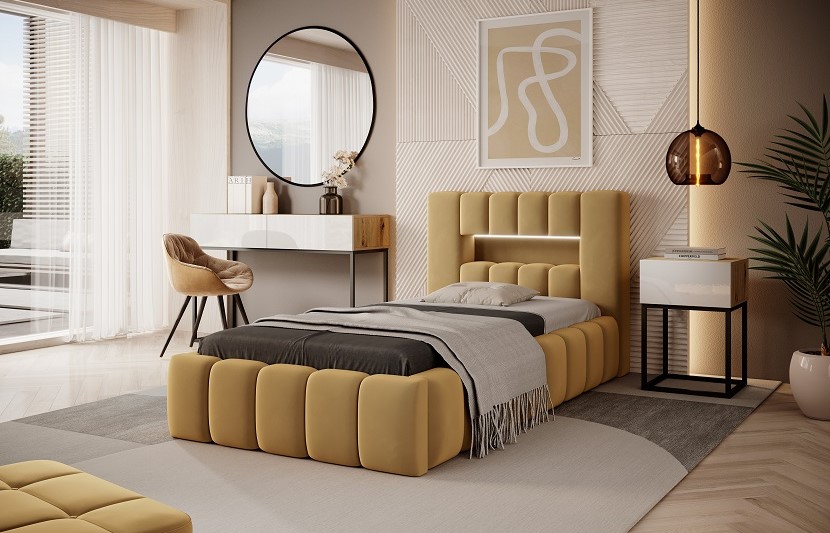 Lamica Upholstered Bed With Container 90x200