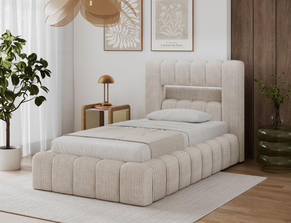 Lamica Upholstered Bed With Container 90x200