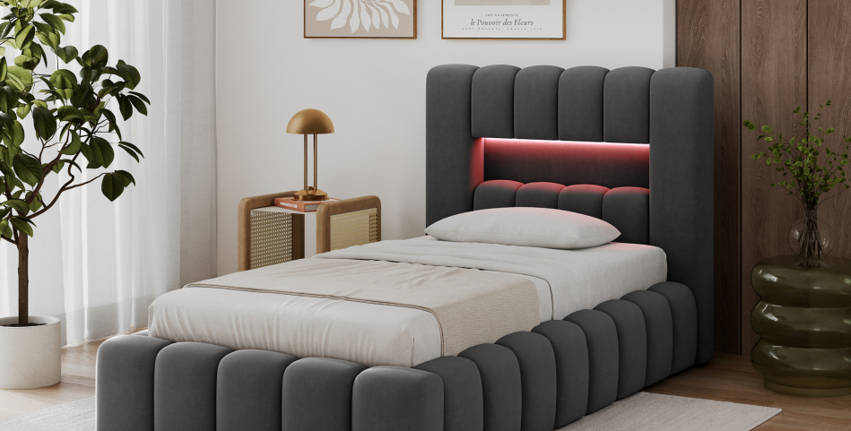 Lamica Upholstered Bed With Container 90x200