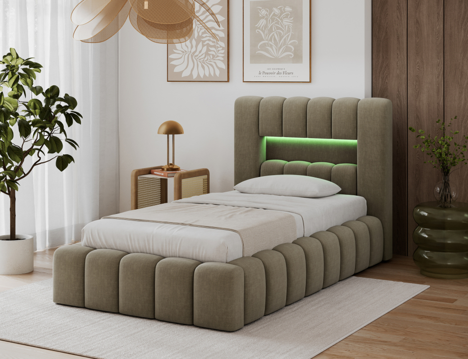 Lamica Upholstered Bed With Container 90x200
