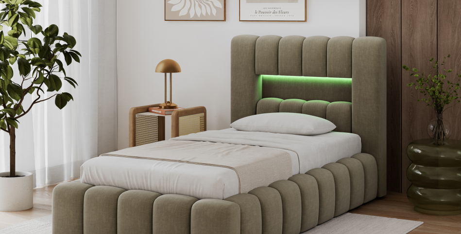 Lamica Upholstered Bed With Container 90x200