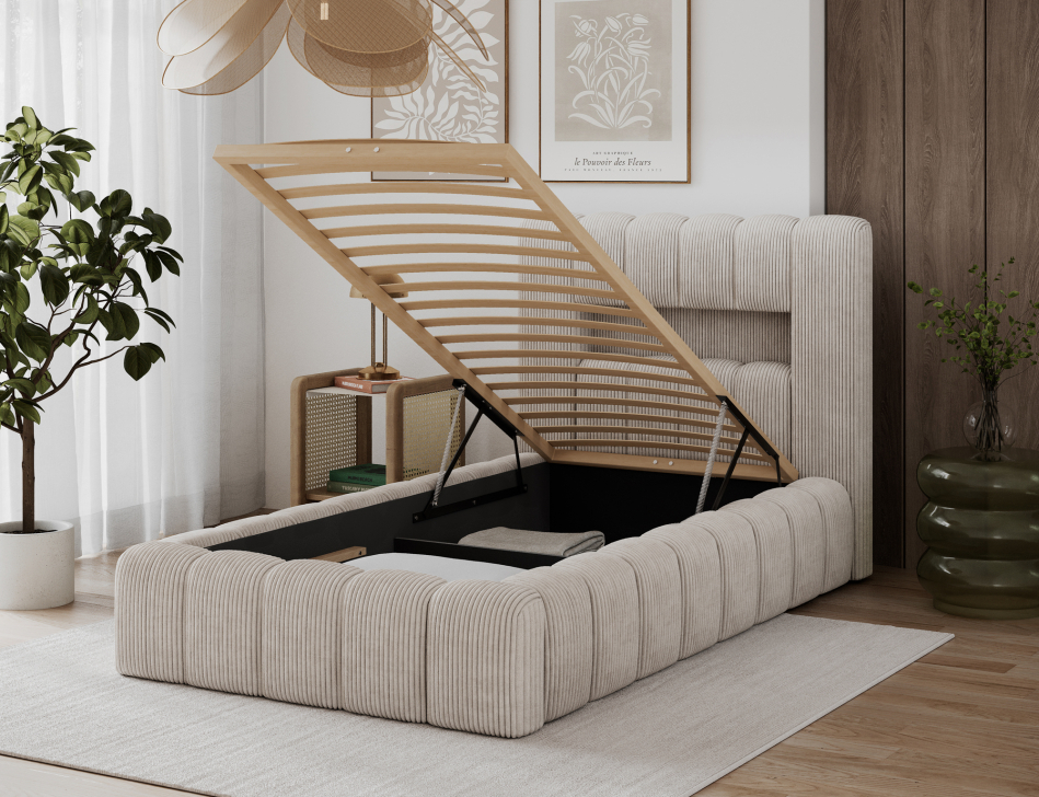 Lamica Upholstered Bed With Container 90x200
