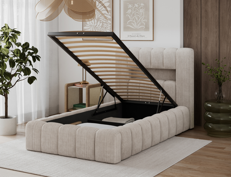 Lamica Upholstered Bed With Container 90x200