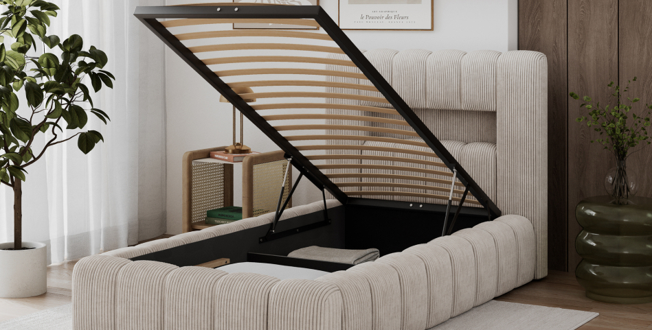 Lamica Upholstered Bed With Container 90x200