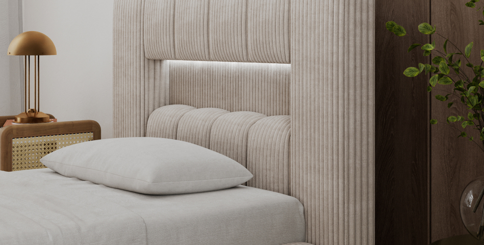 Lamica Upholstered Bed With Container 90x200