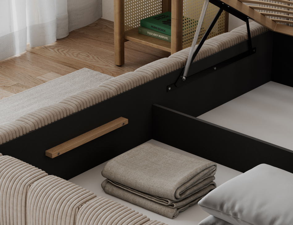 Lamica Upholstered Bed With Container 90x200