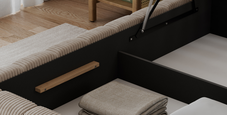 Lamica Upholstered Bed With Container 90x200