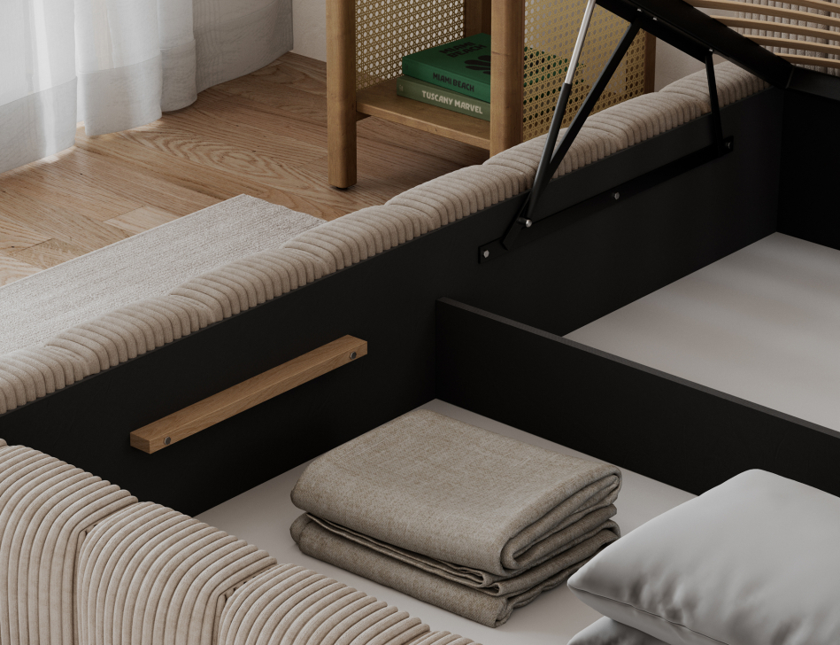 Lamica Upholstered Bed With Container 90x200