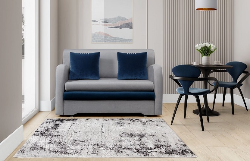 Bardot Grey modern rug 80x150cm