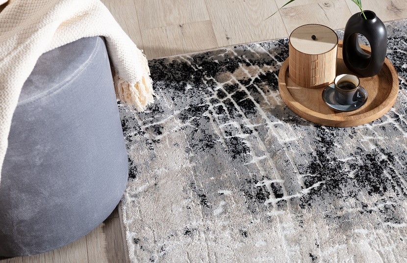 Bardot Grey modern rug 120x180cm