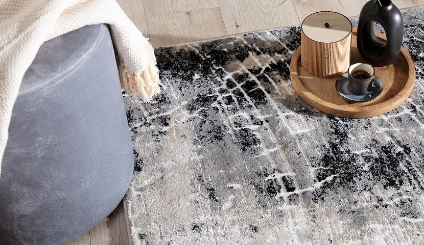 Bardot Grey modern rug 120x180cm