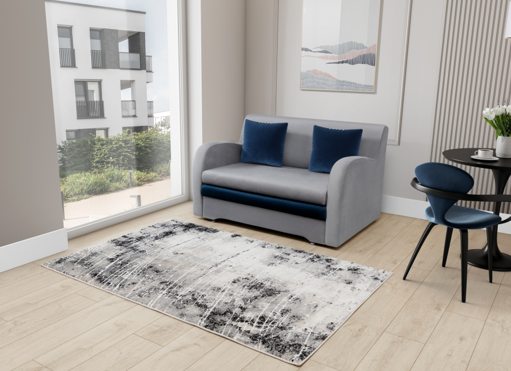 Bardot Grey modern rug 80x150cm