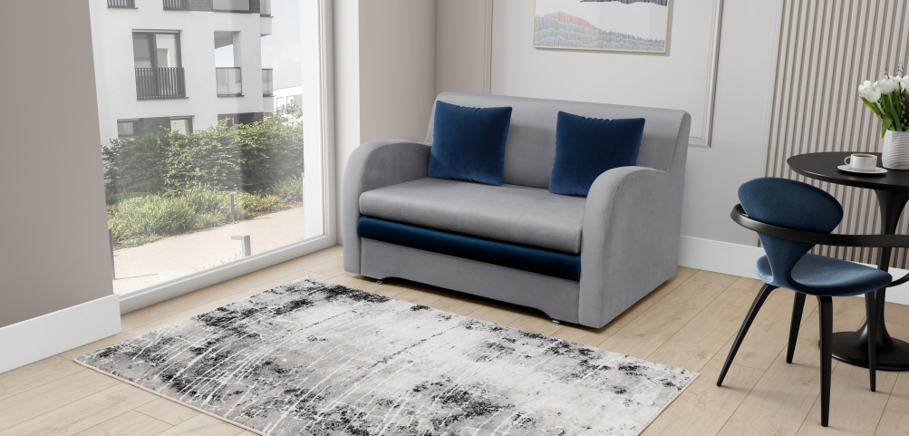 Bardot Grey modern rug 160x220cm