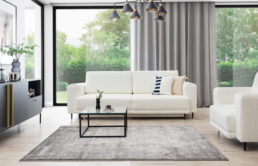 Codrila Grey living room rug 80x150cm