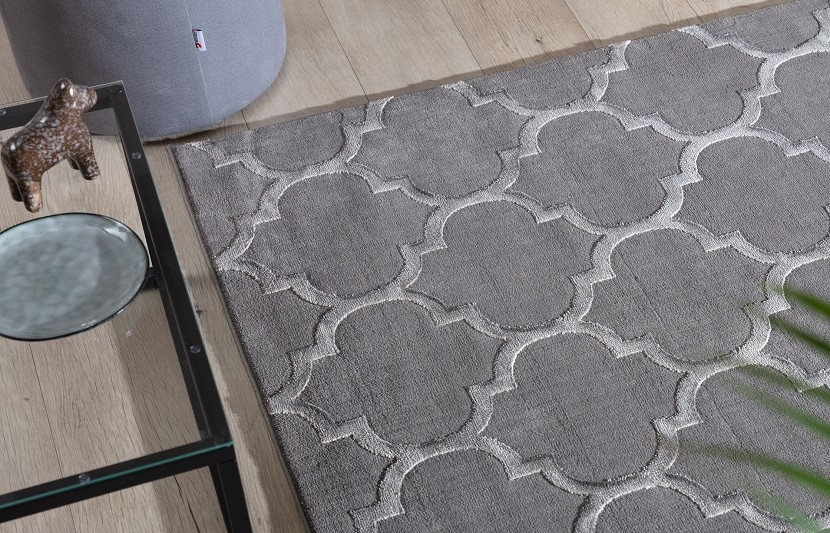 Elsher Grey living room rug 80x150cm